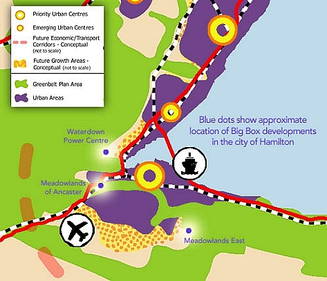 Map of Hamilton Power Centres