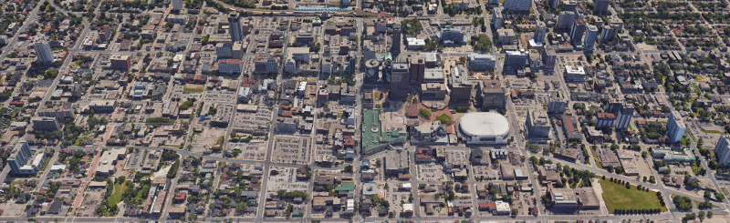 Huge infill development potential in downtown Hamilton (Image Credit: Google Earth)
