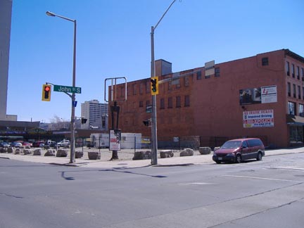 New location of the Hamilton Grand. Southeast corner of John and Main Streets.