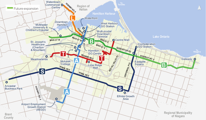BLAST transit network with B-Line LRT as phase one