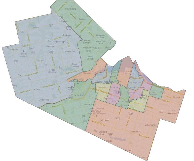 city of hamilton maps How To Define Hamilton S Neighbourhood Boundaries And Localisms East West North South Upper And Lower Raise The Hammer city of hamilton maps