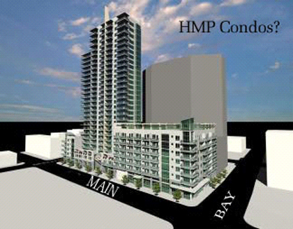 A possible arrangement of mixed-use buildings for the HMP block