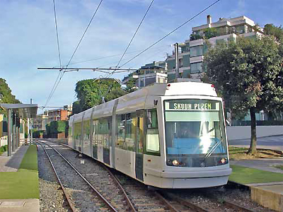 The 06 T low-floor tramcar in Cagliari, Italy. (Image Credit: Railway-Technology.com)