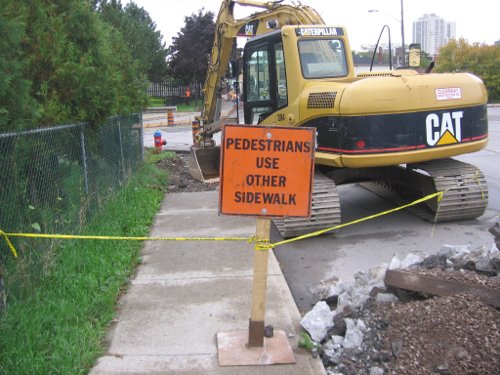 North sidewalk at Mary St.