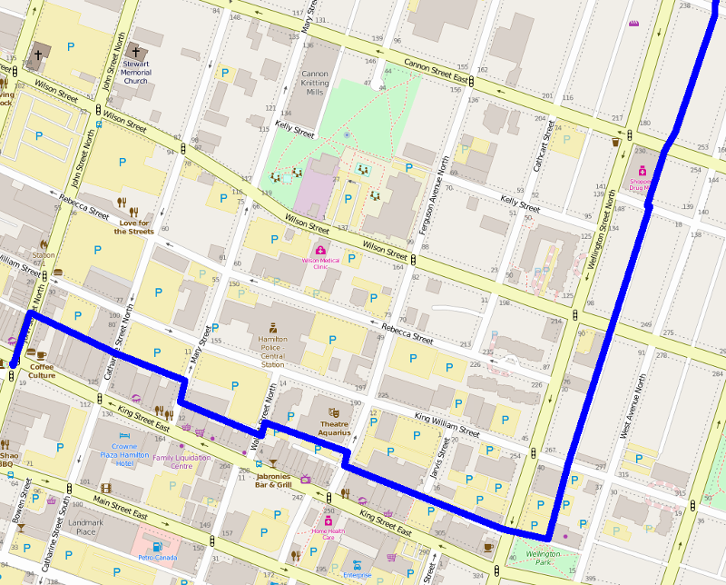 Map Of Downtown Hamilton Alleys Of Hamilton: Downtown To Hamilton General Hospital - Raise The Hammer