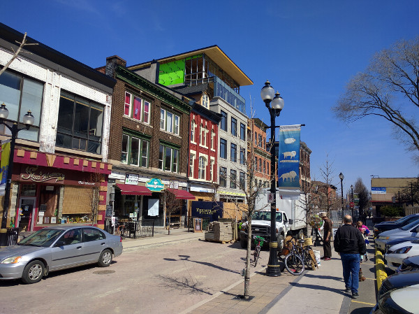 Pedestrians on King William during road closure (RTH file photo)