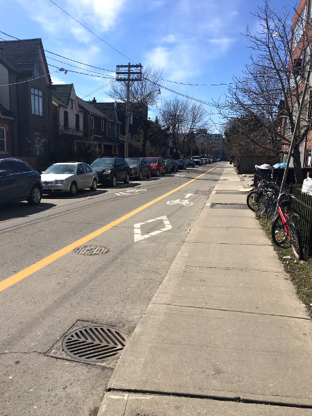 Contraflow bike lane