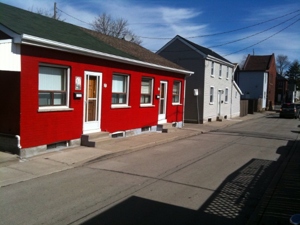 Alley housing on Evans Street