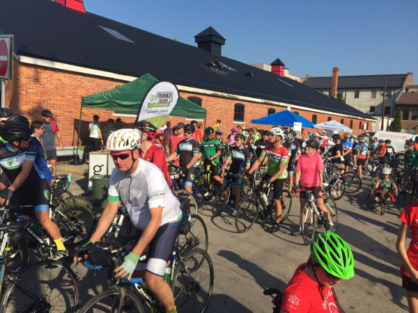 Greg's Ride participants getting ready to go