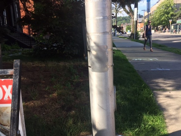 Southeast corner of Young and James - No more beg button!