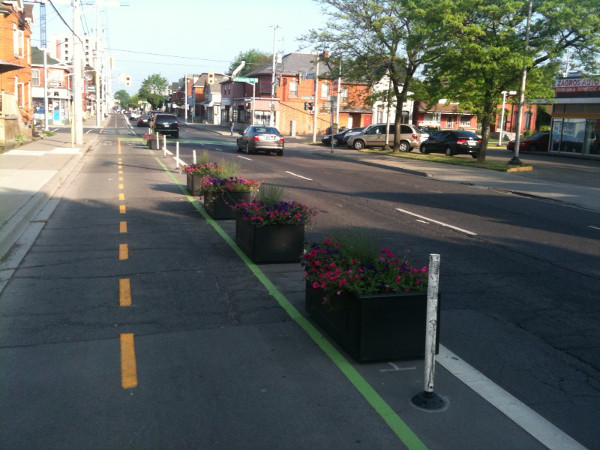 Planter boxes on Cannon Cycle Track