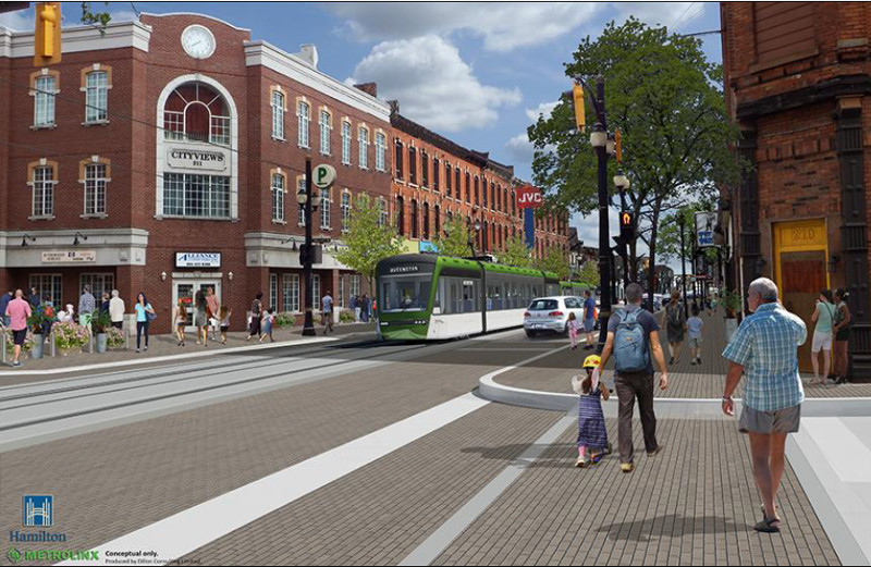 Hamilton LRT rendering (Image Credit: Metrolinx)