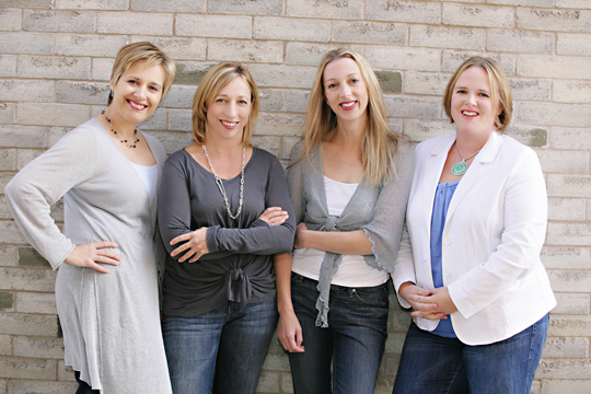 The Mabel's Labels co-founders (from L): Julie Ellis, Cynthia Esp, Julie Cole and Tricia Mumby
