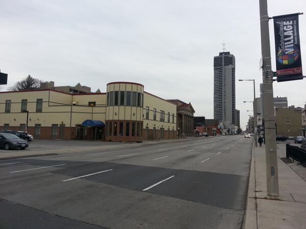 Main Street, downtown Hamilton, in the middle of a weekday