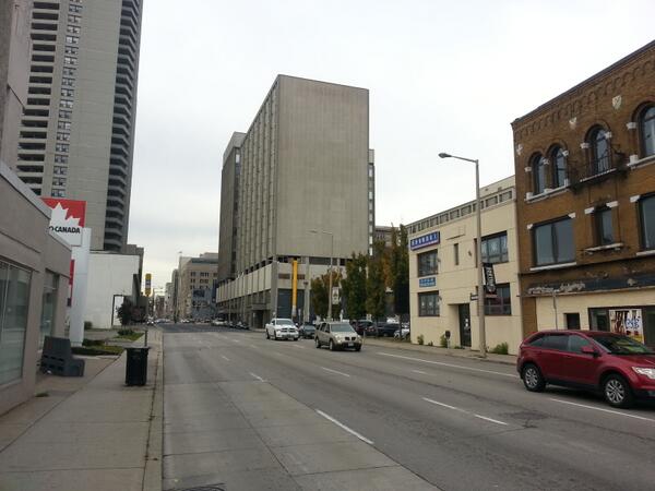 Main Street almost empty while traffic was backed up on King Street (RTH file photo)