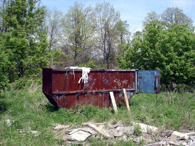 A forgotten dumpster