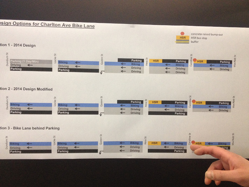 City Board: Options for Charlton Bike Lanes (Image Credit: Sara Mayo)