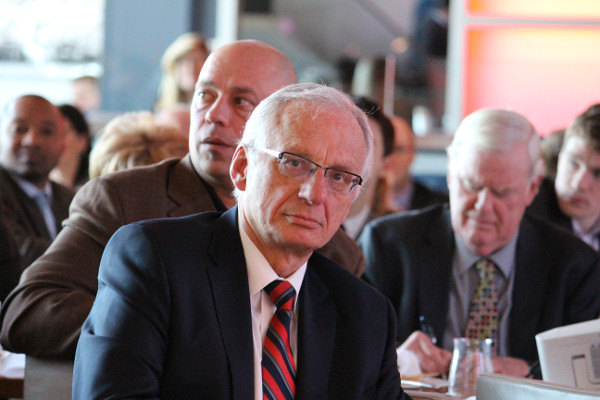 Bratina listening to former Transport Minister Glen Murray in March 2013 (Image Credit: Richard Allen)