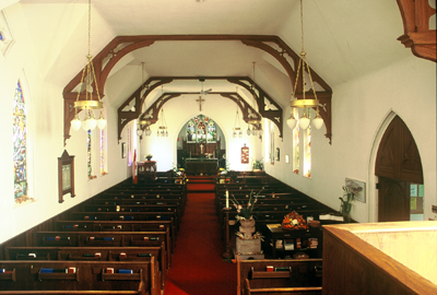Fig. 13. West Flamborough, Christ Church Anglican, A.H. Hills, 1865, interior.