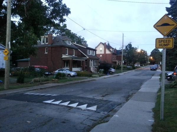 Speed hump on South Street