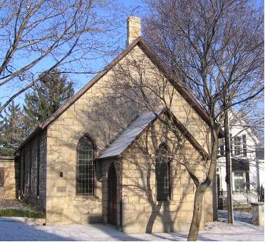 Figure 6: The New Zion chapel in Ancaster, built of Eramosa dolomite donated by George Guest from his quarry.