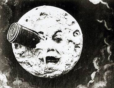 Georges Méliès: a frame from his technically groundbreaking and really silly 1902 film 'A trip to the Moon.'