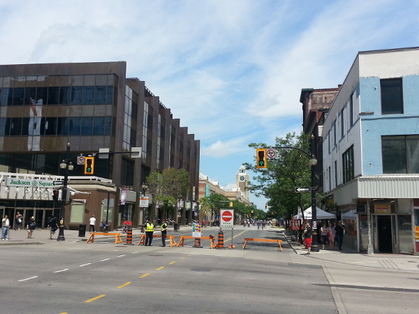 James Street North closed to automobile traffic at King
