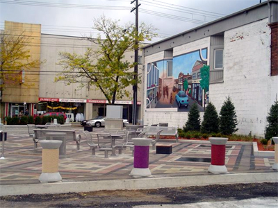 The new urban plaza on Ottawa St. N.