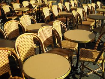 Cafe chairs (Image Credit: Nelson Minar)