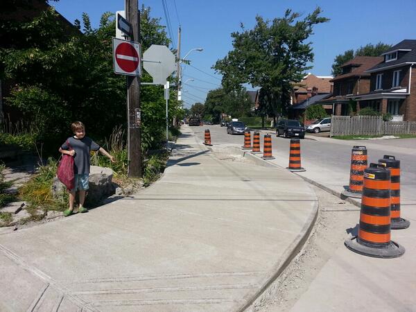 New permanent bumpout, southwest corner of Locke and Herkimer