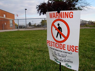 Pesticide Signs at Gordon Price and St. Vincent de Paul Schools