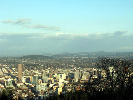 Stumptown from the Pittock Mansion.