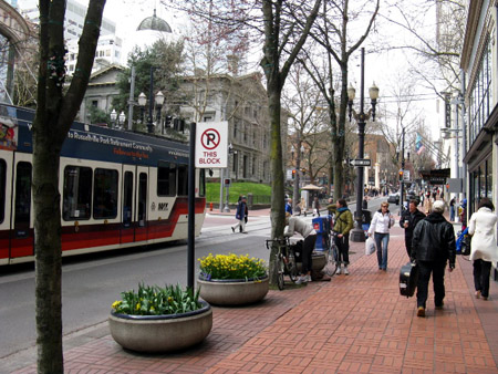 Ahhh - LRT, wide sidewalks and tree canopy heaven.