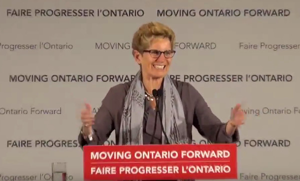 Premier Kathleen Wynne at LRT funding announcement