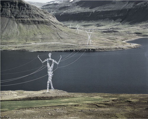 Hydro pylons as sculptures