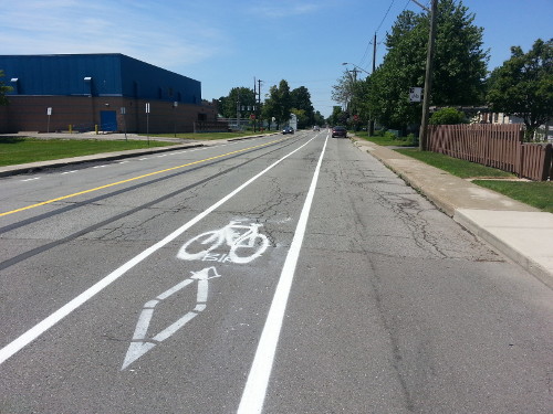 Queensdale Avenue bike lanes in 2013 (RTH file photo)