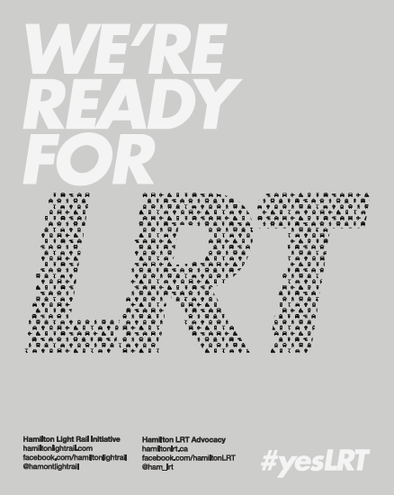 We're Ready For LRT poster, light grey colour scheme