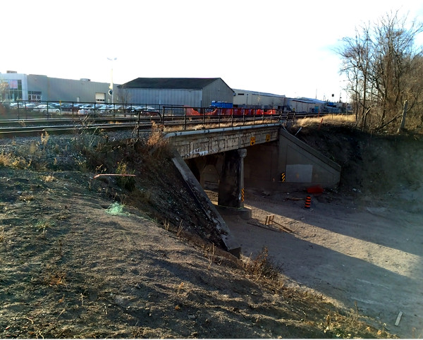 Old railroad bridge in January 2015 (photo by Mark)