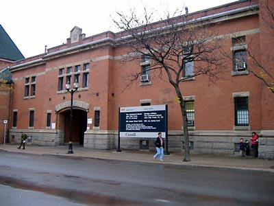 John W. Foote VC Armouries in Hamilton, Ontario on James Street North. This year marks the 100th anniversary of the building. Built in 1906 by Pigott Construction, it was the company's first non-residential building. An extensive tunnel system linked the building to Dundurn Castle. Some of the tunnel network still exists.