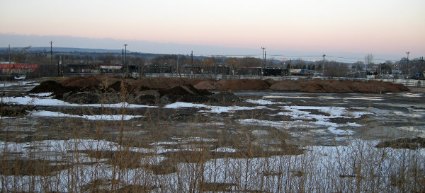 January 2013. Looking north from Barton on the block between Caroline and Hess.