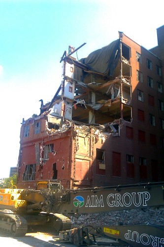 Demolished northeast corner of Revenue Canada building