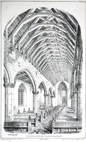 Fig. 7. Filby (Norfolk), interior to E, after Brandon's Parish Churches.