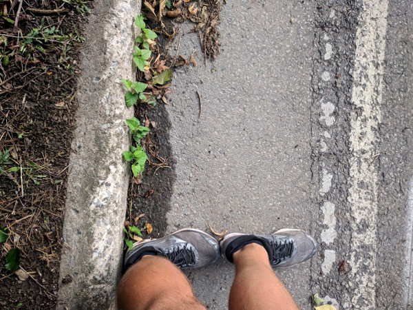 Half-assed bike lane, narrowest point