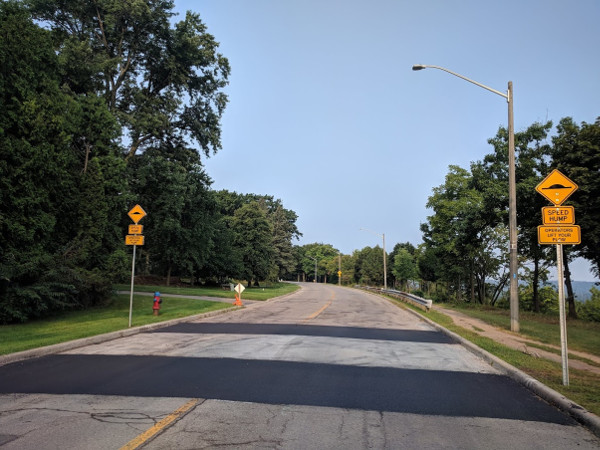 Another concrete speed hump