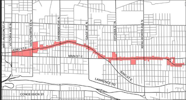 The transit-oriented development zoning in the eastern LRT corridor.