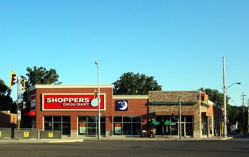 Starbucks/Shoppers across from McMaster (RTH file photo)