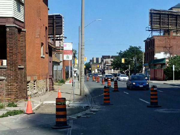 Sidewalk blocked