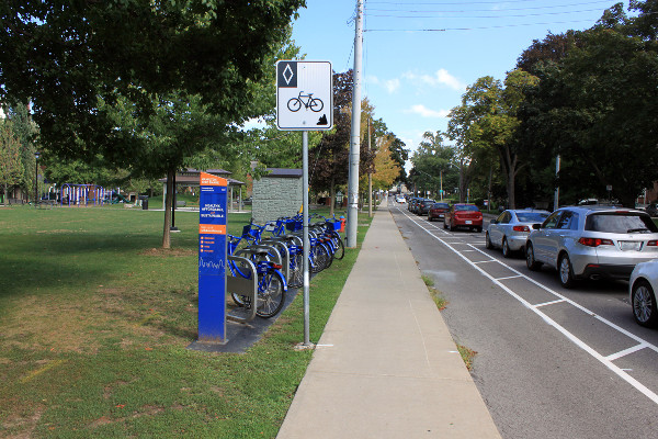 Bike Share station at Durand Park