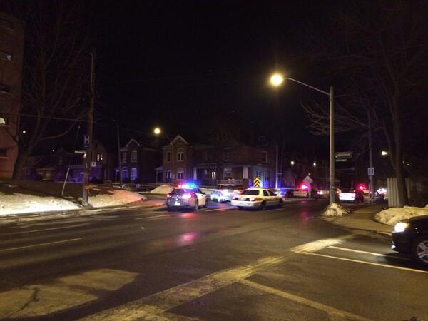Police block Herkimer at Queen on March 7 (Image Credit: Andrew Spearin)