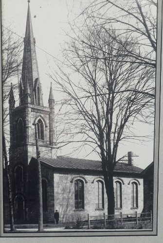 Dundas, St James's Anglican Church, exterior, John G. Howard, architect (1841-1843), archival photograph.